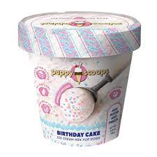 PuppyCake Dog Treat Puppy Scoops Ice Cream Mix - Birthday Cake 4.65 oz