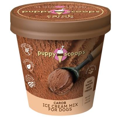 PuppyCake Dog Treat Puppy Scoops Ice Cream Mix - Carob 4.65 oz