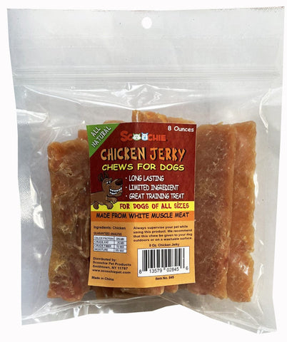Scoochie Dog Treats Scoochie 8 Ounce Chicken Jerky