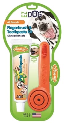 Triple Pet Pet Accessories Fingerbrush & Toothpaste Kit