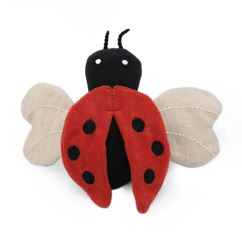 Zippy Paws Dog Toys Ecozippy Corduroy Critter - Ladybug