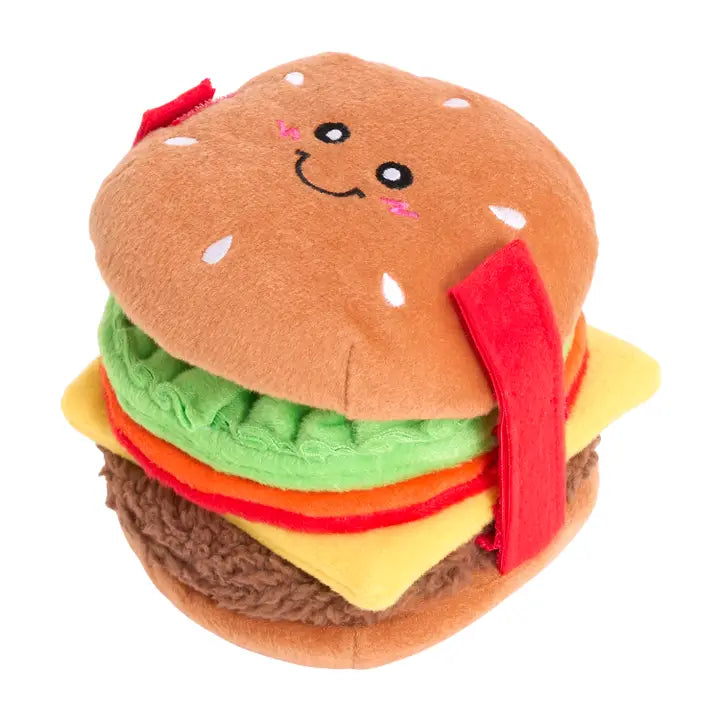 Zippy Paws Dog Toys Snufflerz Stacks - Cheeseburger