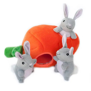 Zippy Paws Toy Zippy Burrow - Bunny 'n Carrot - Dog Toy